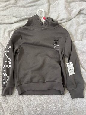 Boys Minecraft Gray Hoodie - size 6